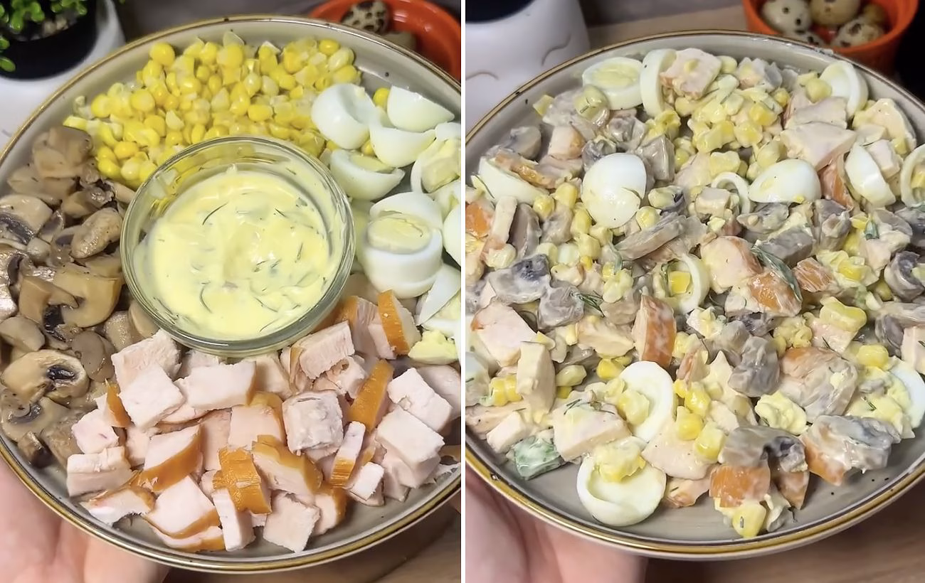 Осьвіжаючий літній мікс: курино-кукурудзяний салат у легкому виконанні